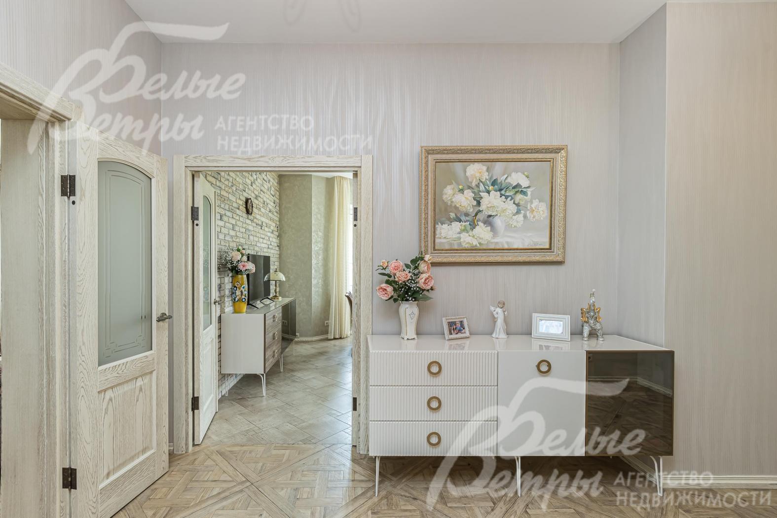 Интерьер в светлых пастельных тонах.