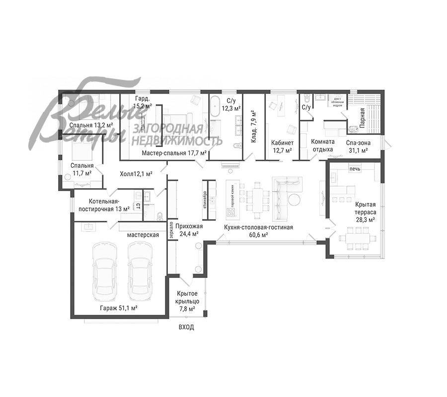 Дом Елизарово Парк КП Каменка id 424-902 планировка0