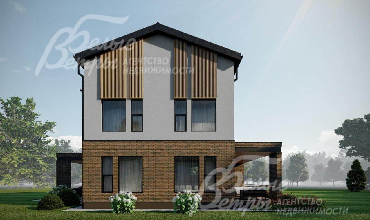 Дом построен по авторскому архитектурному проекту в современном стиле (рендер)