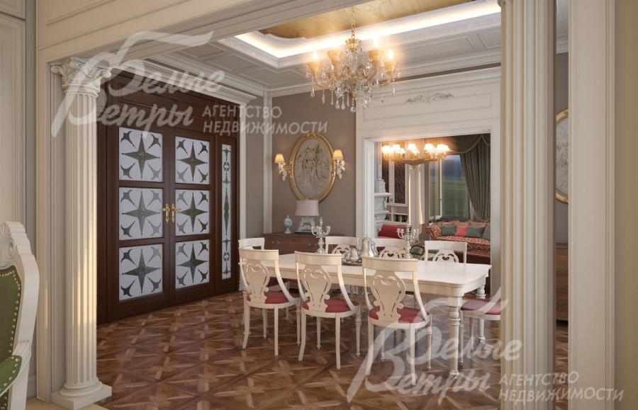 Визуализация столовой 21 кв.м