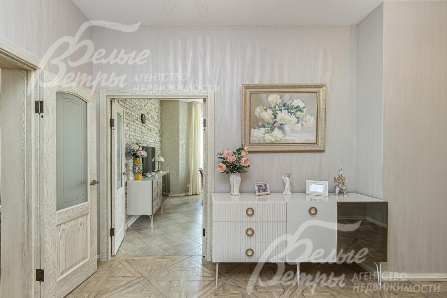 Интерьер в светлых пастельных тонах.