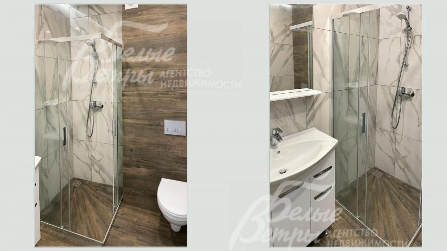 Санузлы студий оборудованы современной сантехникой, отделаны керамической плиткой