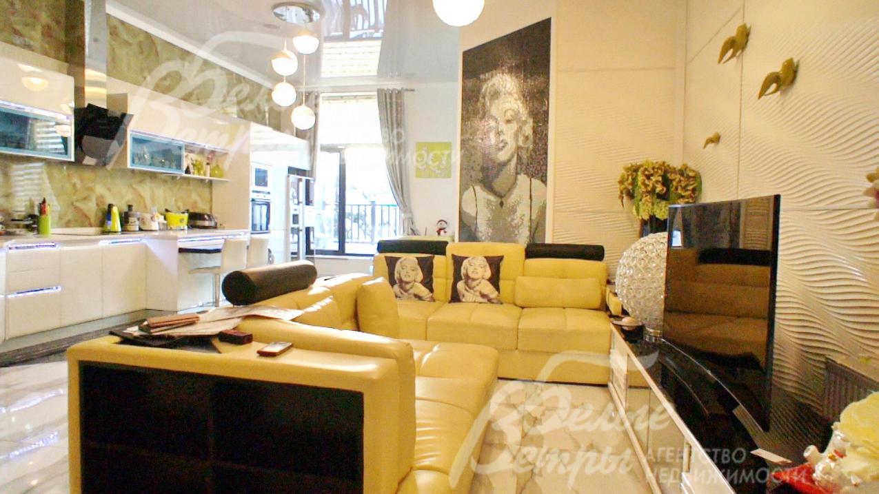 Студия гостиная-кухня-столовая