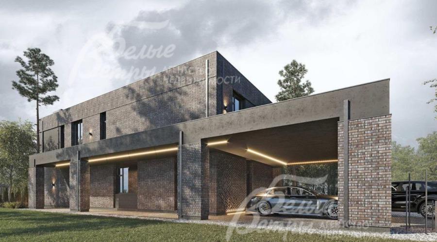 Визуализация современного дома в стиле хайтек с премиальной отделкой