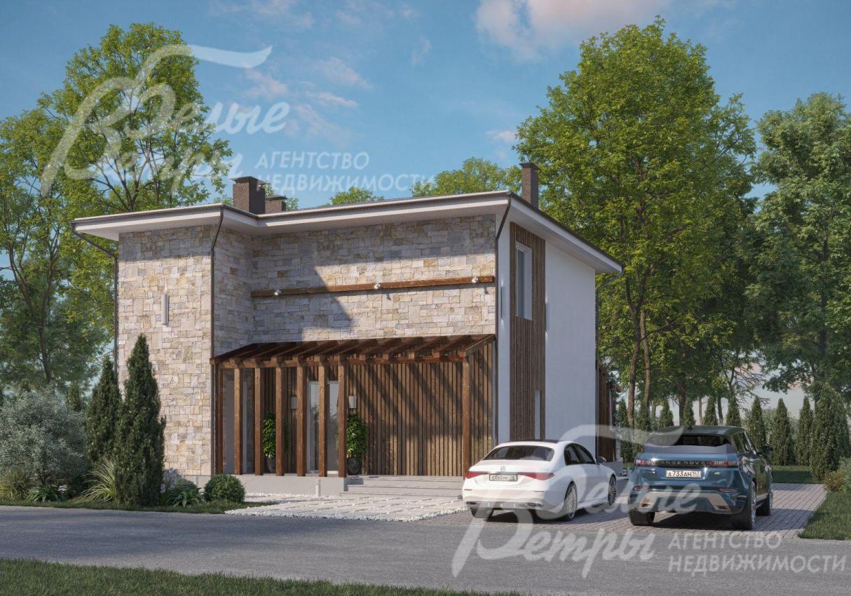 Визуализация. Новый дом 177 кв.м на участке 6.4 сот. с центральными коммуникациями