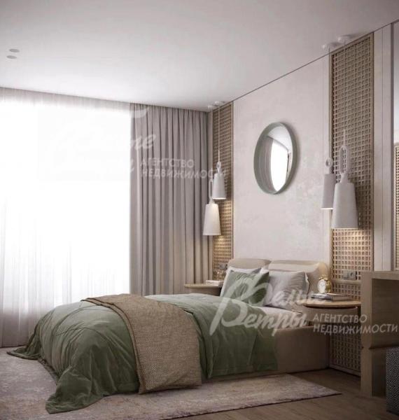 Главная спальня - визуализация проекта интерьера