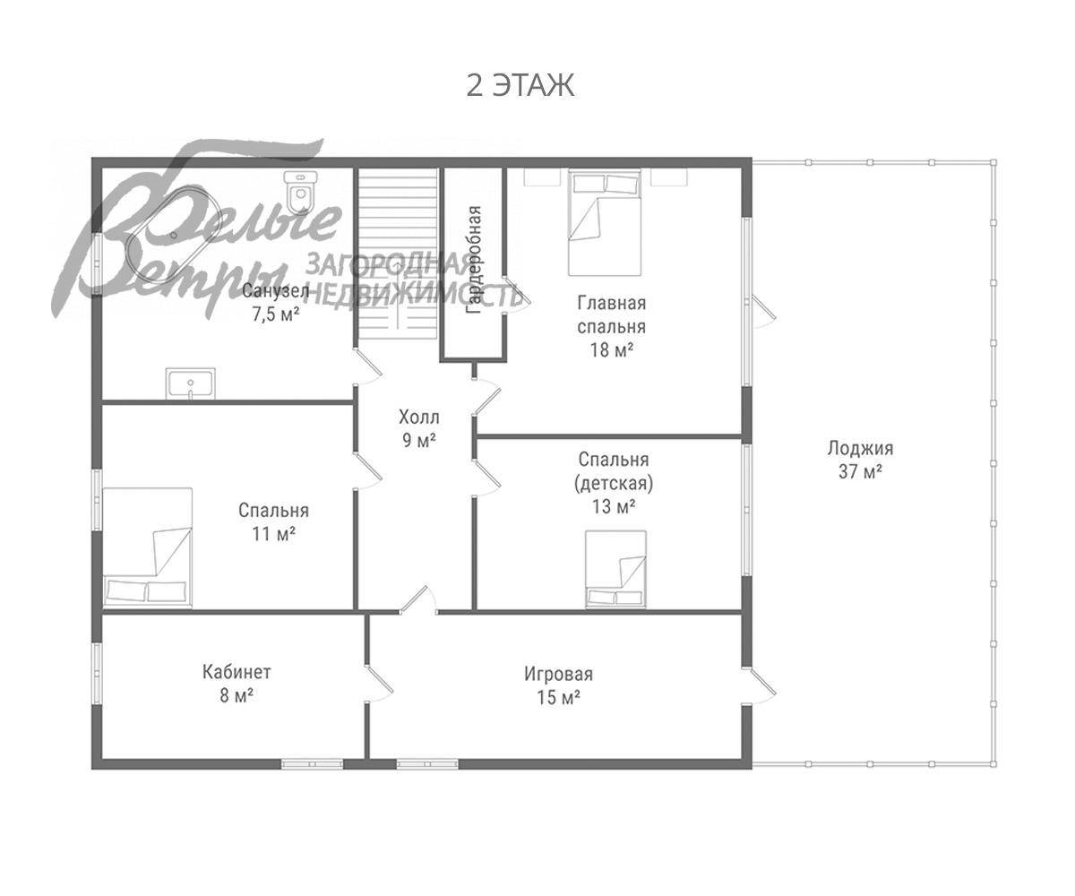 Дом Марсель к/п Никольское id 586-217 планировка1