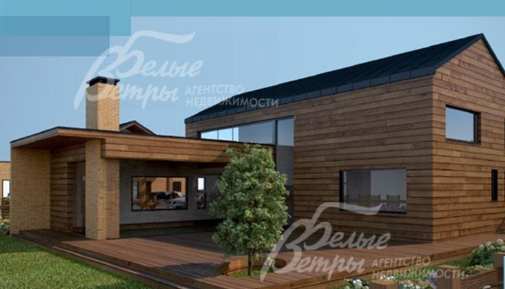 Терраса 93.5 кв.м будет выполнена из влагостойкой террасной доски