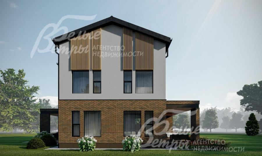 Дом построен по авторскому архитектурному проекту в современном стиле (рендер)