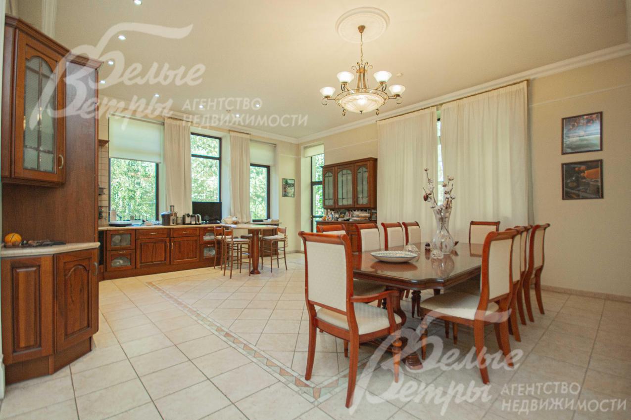 Просторная зона кухни-столовой