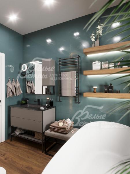Визуализация. Санузел в мастер-спальне