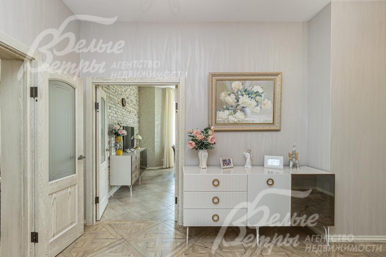 Интерьер в светлых пастельных тонах.