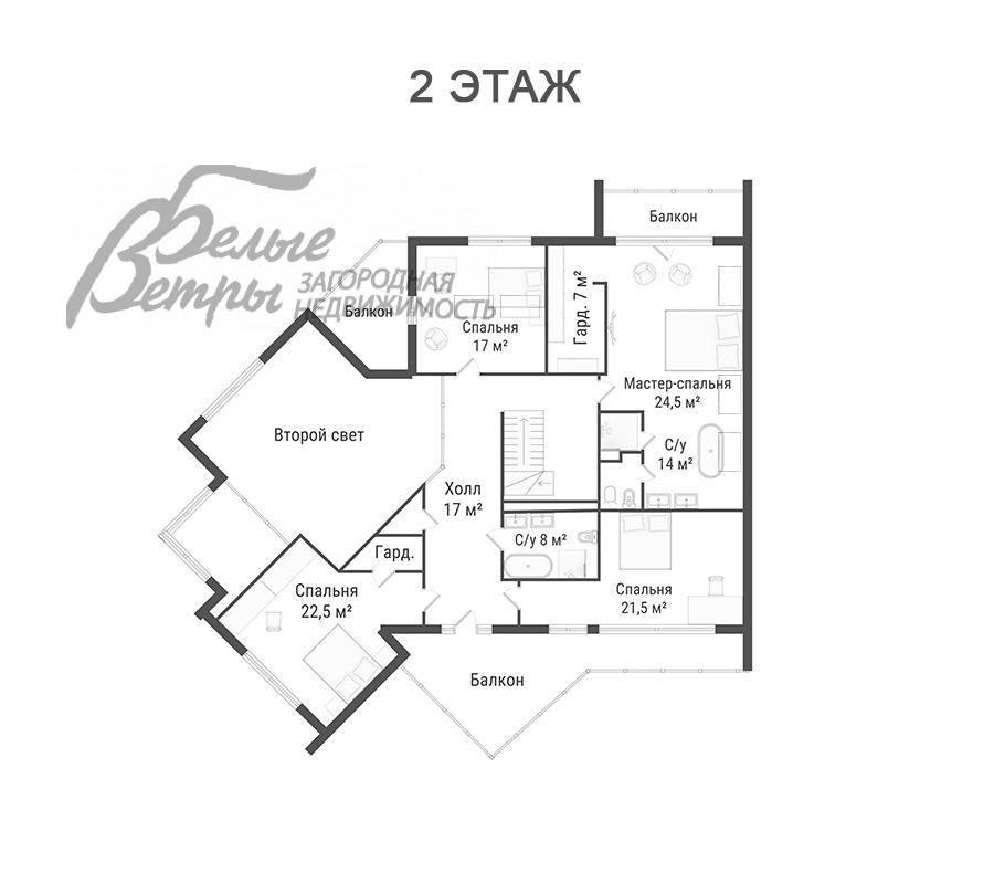 Дом Елизарово Парк КП Каменка id 424-106 планировка1