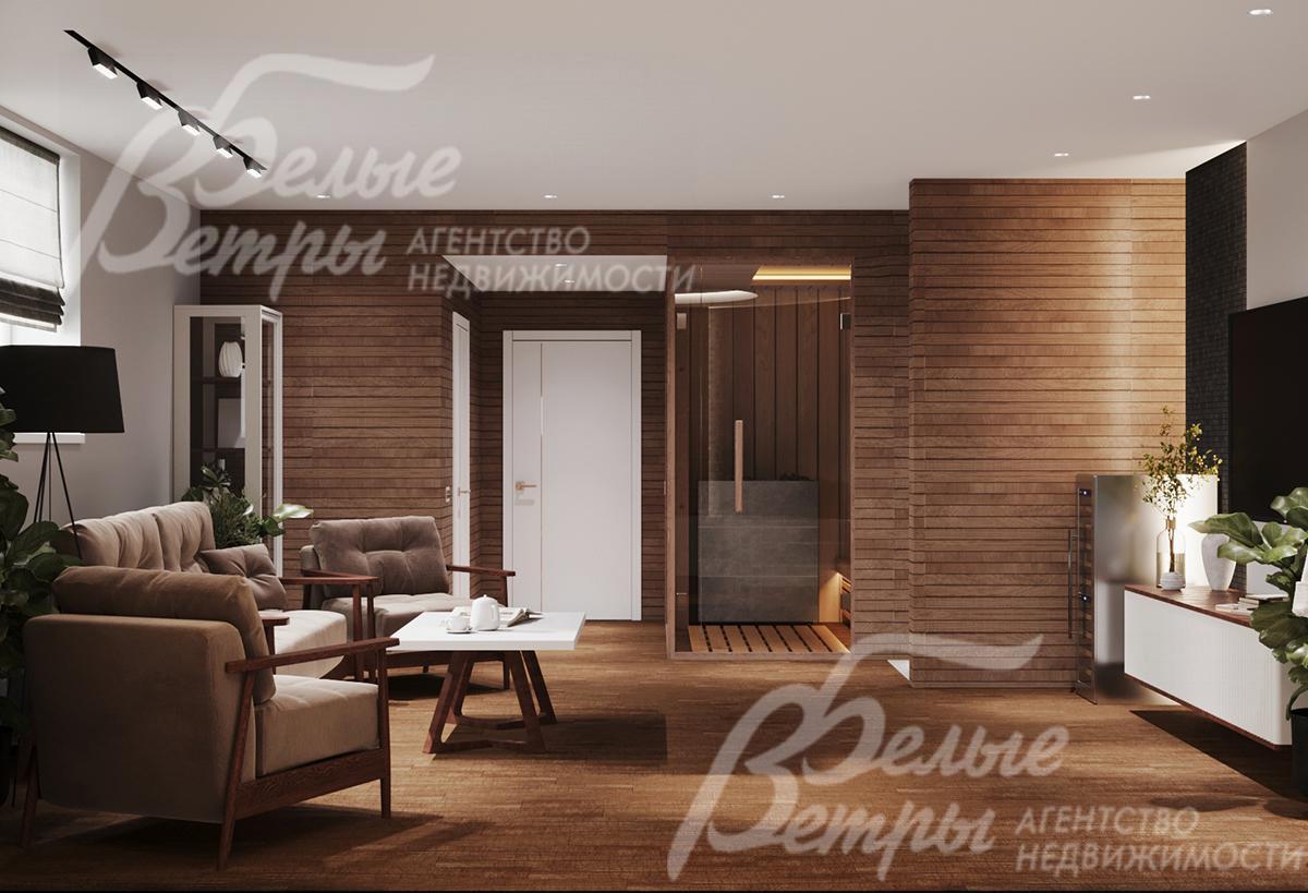 Визуализация. Комната отдыха в СПА зоне.