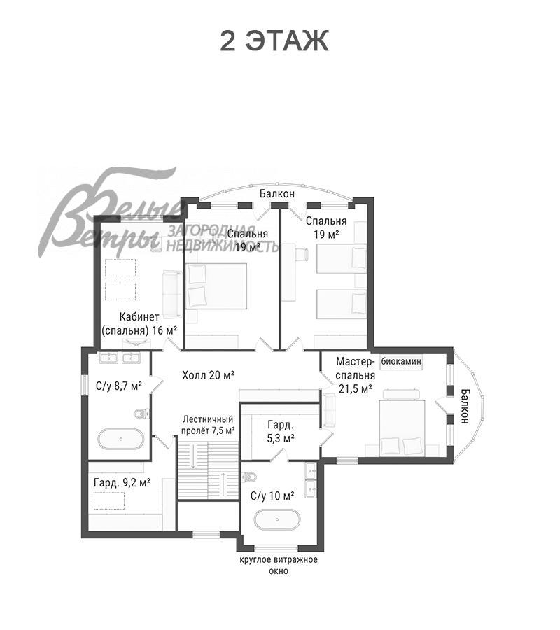 Дом ВИК к/п Кузнецово id 208-955 планировка1