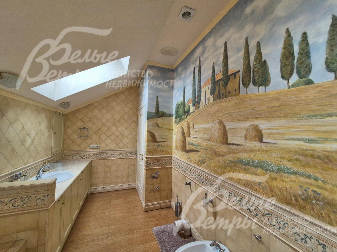 Дизайнерская художественная роспись в санузле.